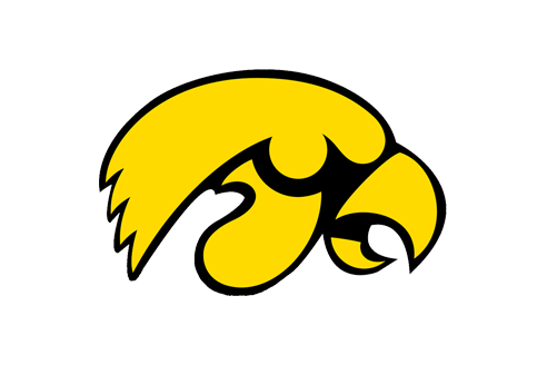 Iowa Hawkeyes Logo State Map Decal